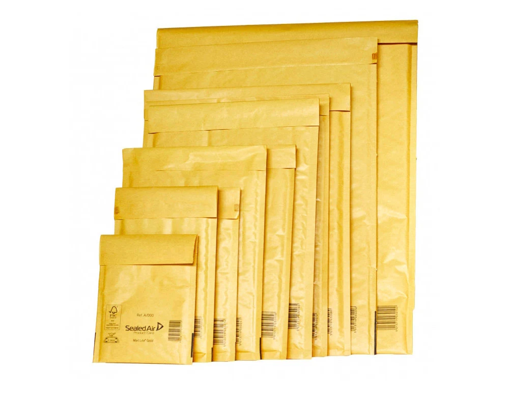Buste imbottite in carta avana
